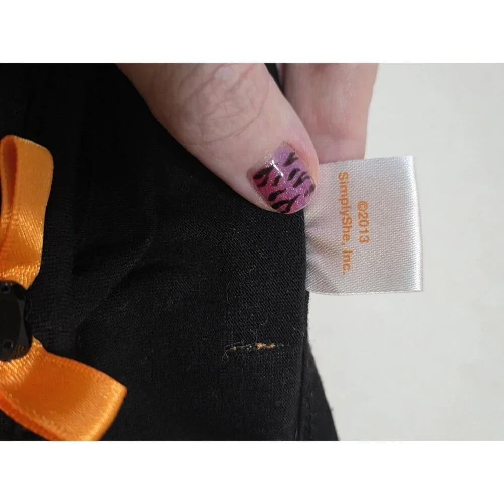 Simply Dog Halloween Jack O Lantern Orange\Black Dog Dress Size Med